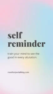 Self reminder affirmation