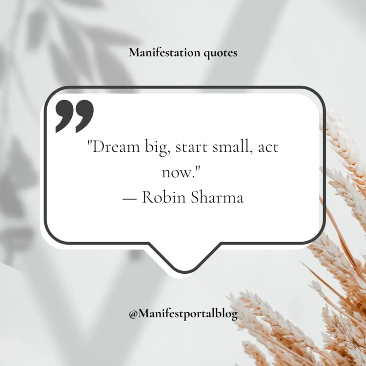 Manifestation quote from Robin Sharma.