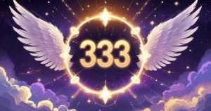 333 Angel Number glowing with divine energy, symbolizing spiritual growth, protection, and alignment with the universe.