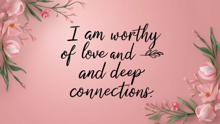 An affirmation with the text 'I am worthy of love' on a pink gradient background, designed as a Love and Relationships Manifestation Wallpaper for Desktop.

An affirmation wallpaper with the text 'I am worthy of love' on a pink gradient background.