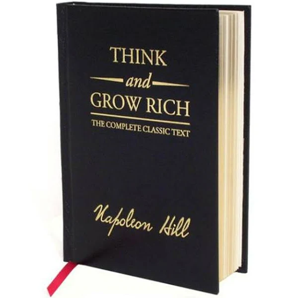 Manifestation book “Think and Grow Rich” by Napoleon Hill cover image.