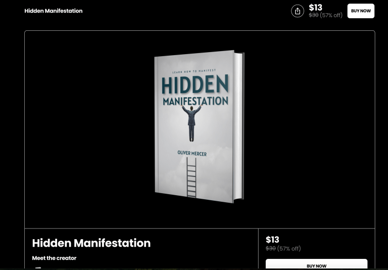 Screenshot of rating of hidden manifestation book. 