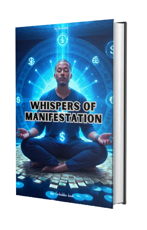 Image from the Whispers of Manifestation website, showing AI errors notes the two feet on one side. 