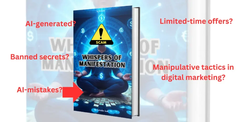 Whisper of manifestation on borlest cover image with its scam signs.