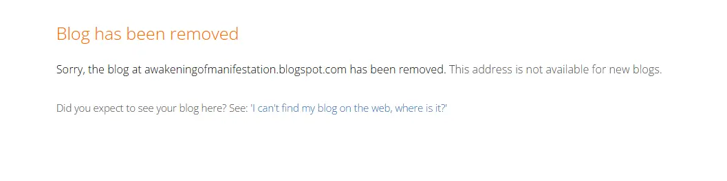 Screenshot of Awakening of Manifestation by Leo Vance blogspot presence.