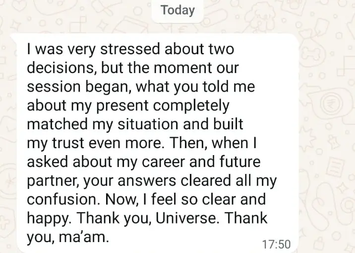 Tarot session client review.