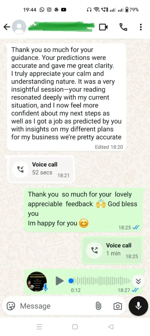 Tarot session client review.